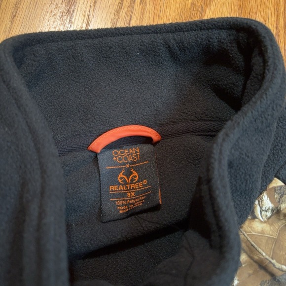 Realtree Ocean & Coast Camo Vest Men's 3X Weather Edge Fleece Hunting NWT - Picture 3 of 7